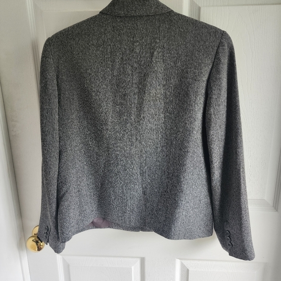 Franco Mirabelli Wool Blend Classic Business Chic Tweed Blazer EUC Ladies Size 8 - Picture 4 of 6